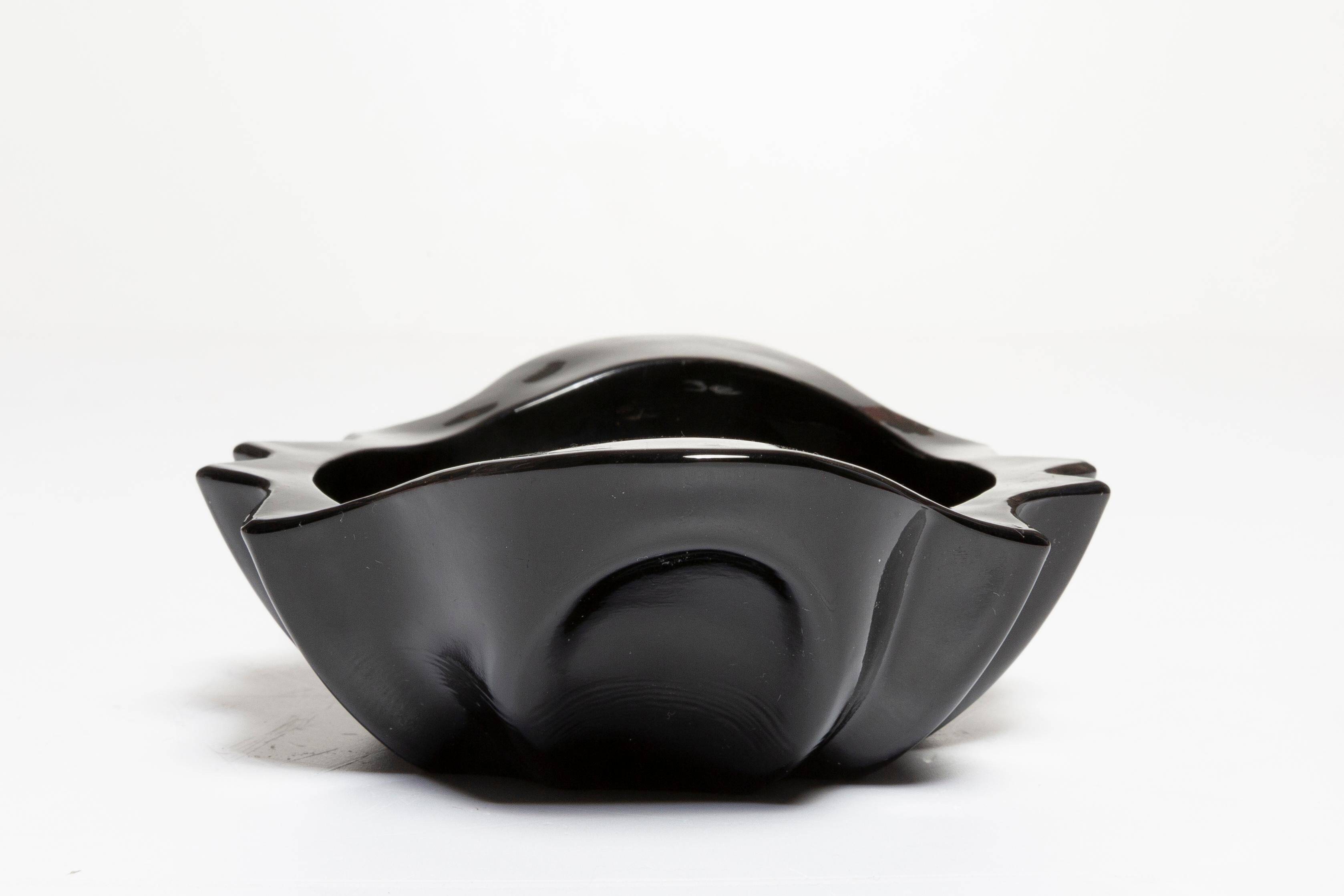 Vintage mid-century glass ashtray, Italy, 1970s
