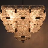 Mid-century glass pendant by Jaroslav Bejvl for Kamenicky Senov années 1960