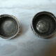 Pair of silver pepper shaker punch minerve