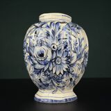 Vintage blue ceramic vase from Bassano, Italy, 1970s.