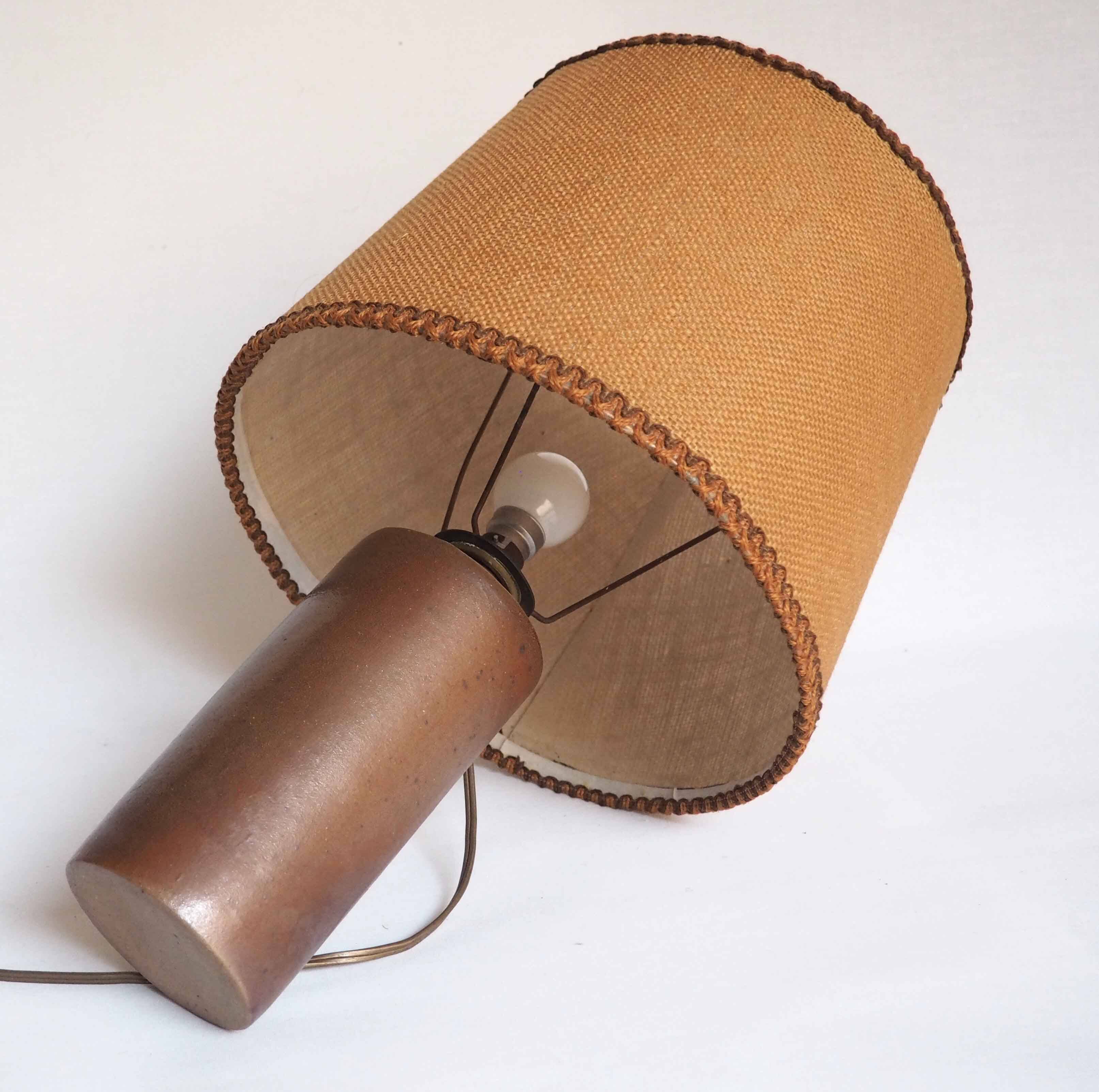 Lampe céramique tube grès