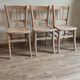 Set of 3 vintage bistro chairs in raw wood (Beech) - Luterma / Ba style