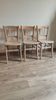 Set of 3 vintage bistro chairs in raw wood (Beech) - Luterma / Ba style
