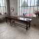 Table XXL noyer massif foncé 3m