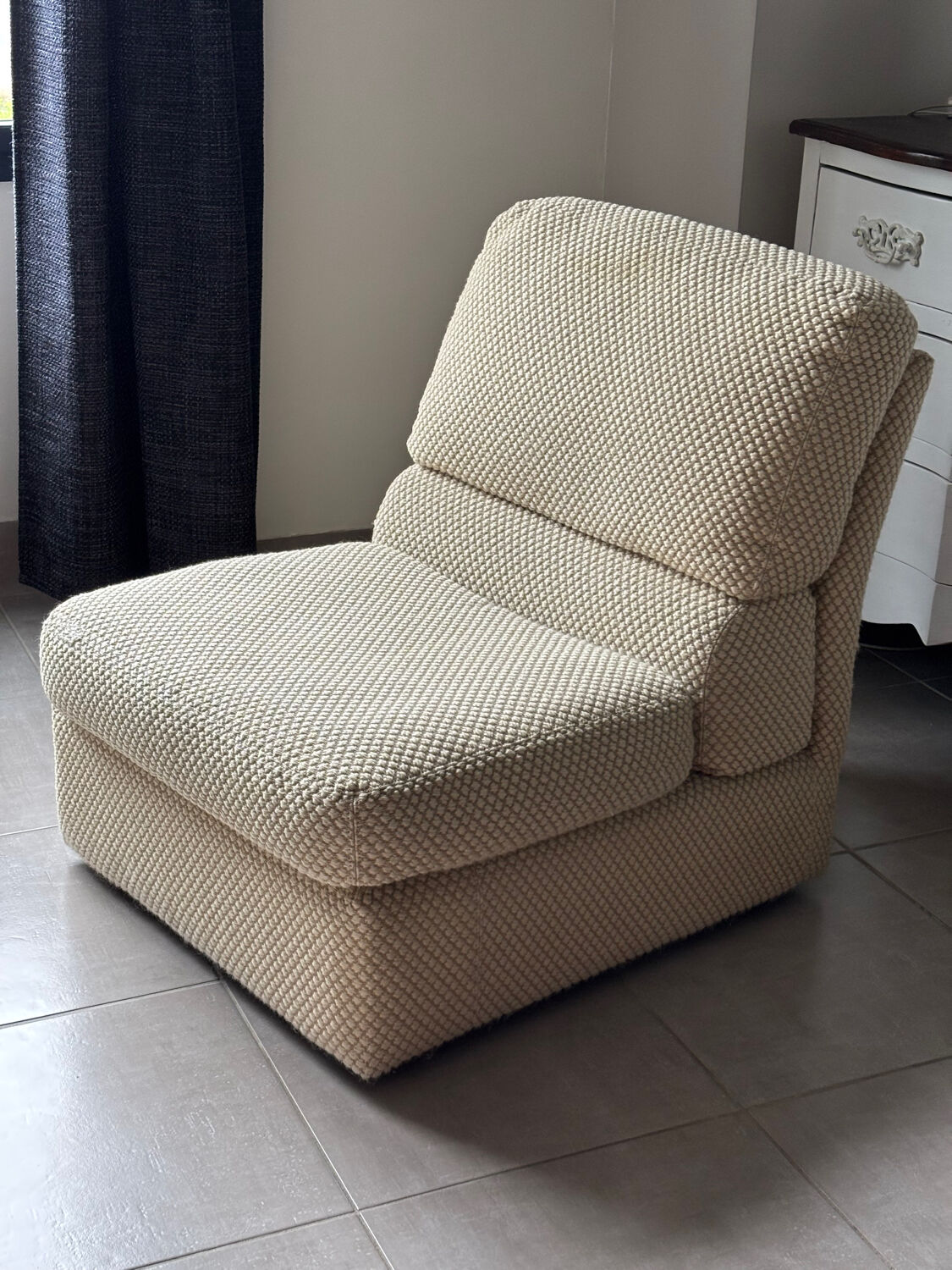 Swann brand wool fabric armchair