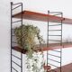 Nisse String shelf in teak, retro vintage style from the 60s-70s.