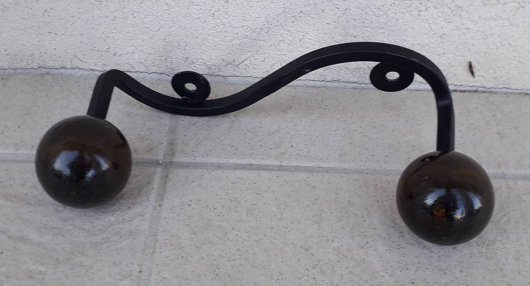 Coat rack with two hooks