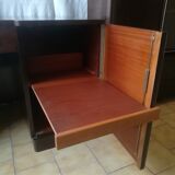 Art deco desk in rosewood and magnifying glass