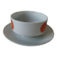 Old saucière bowl décor big orange flower 1970s Winterling Bavaria