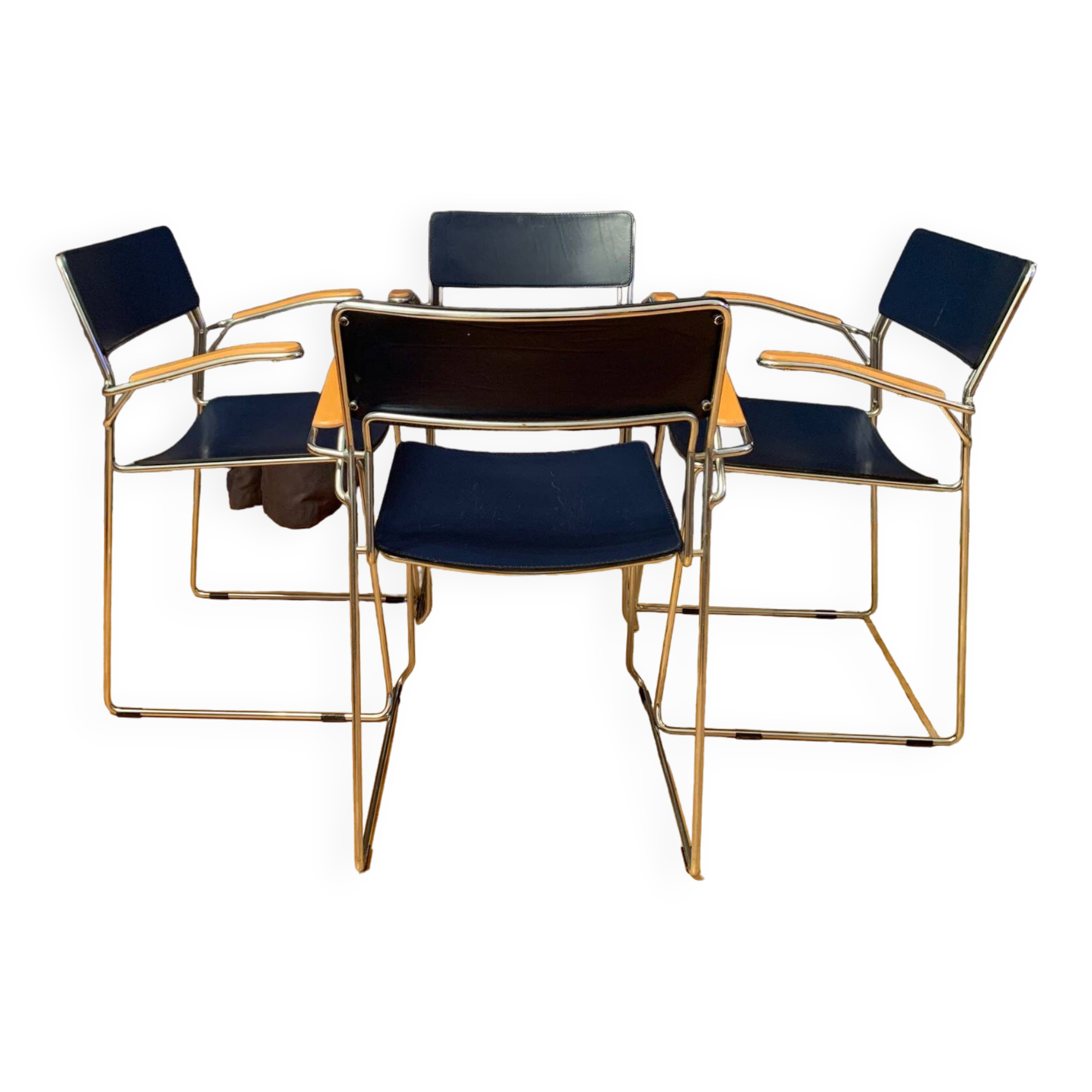 Set of four Sultana chairs, Arrben, Italy, 1970s/1980s