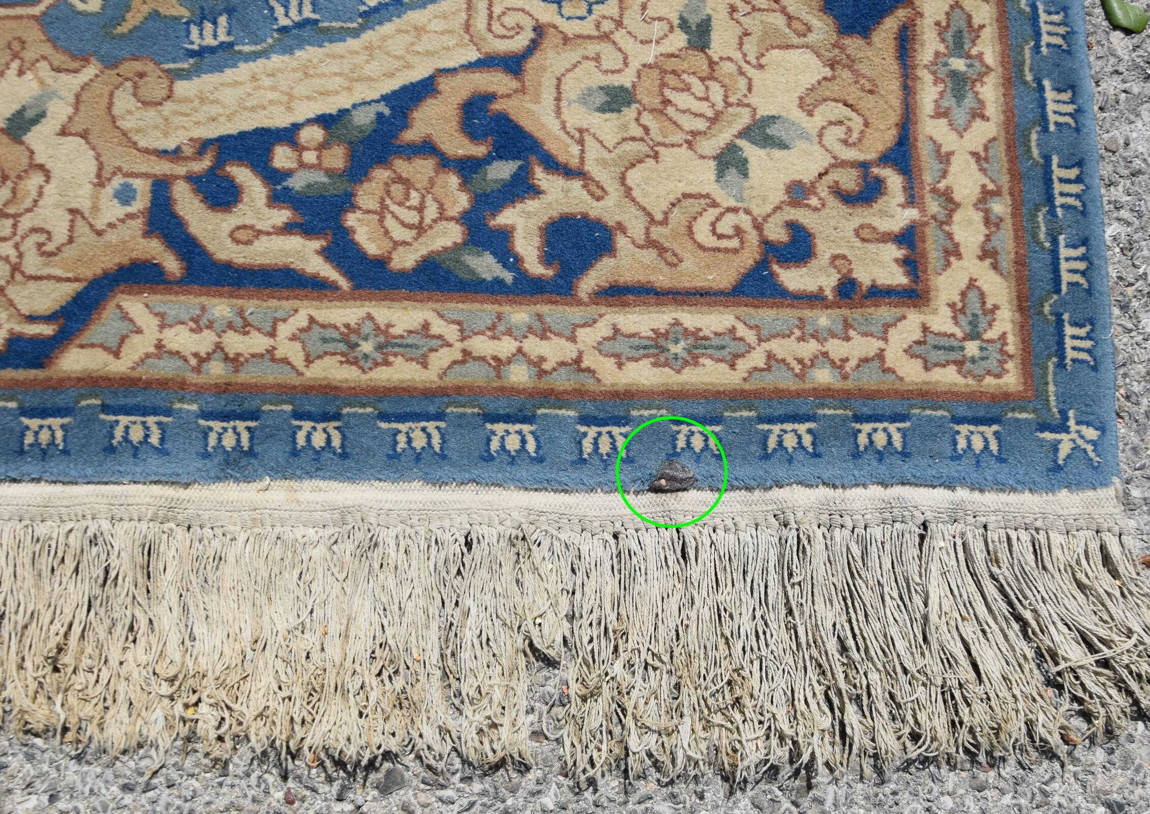 Handmade Oriental rug Indo-Savonnerie - 122 x 180 cm - "Galerie Sardje"