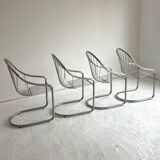 4 chairs in the style of Gastone Rinaldi