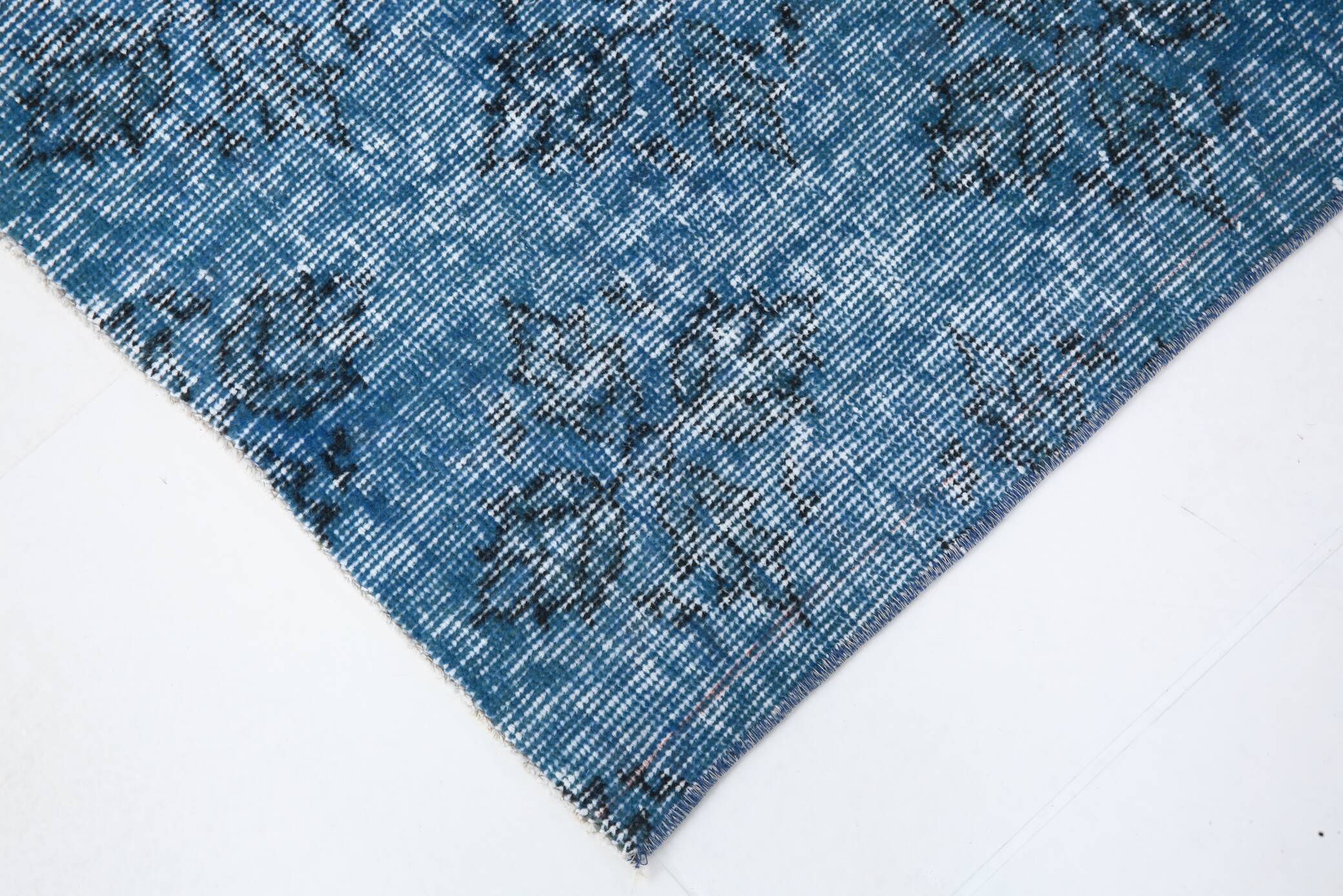 4x7 Shades Of Blue Classic Vintage Rug, 112x205Cn