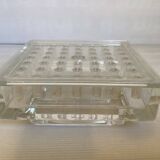 Lucite and Swiss glass flower vase