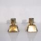 Pair of vintage Danish brass candle holders 1970