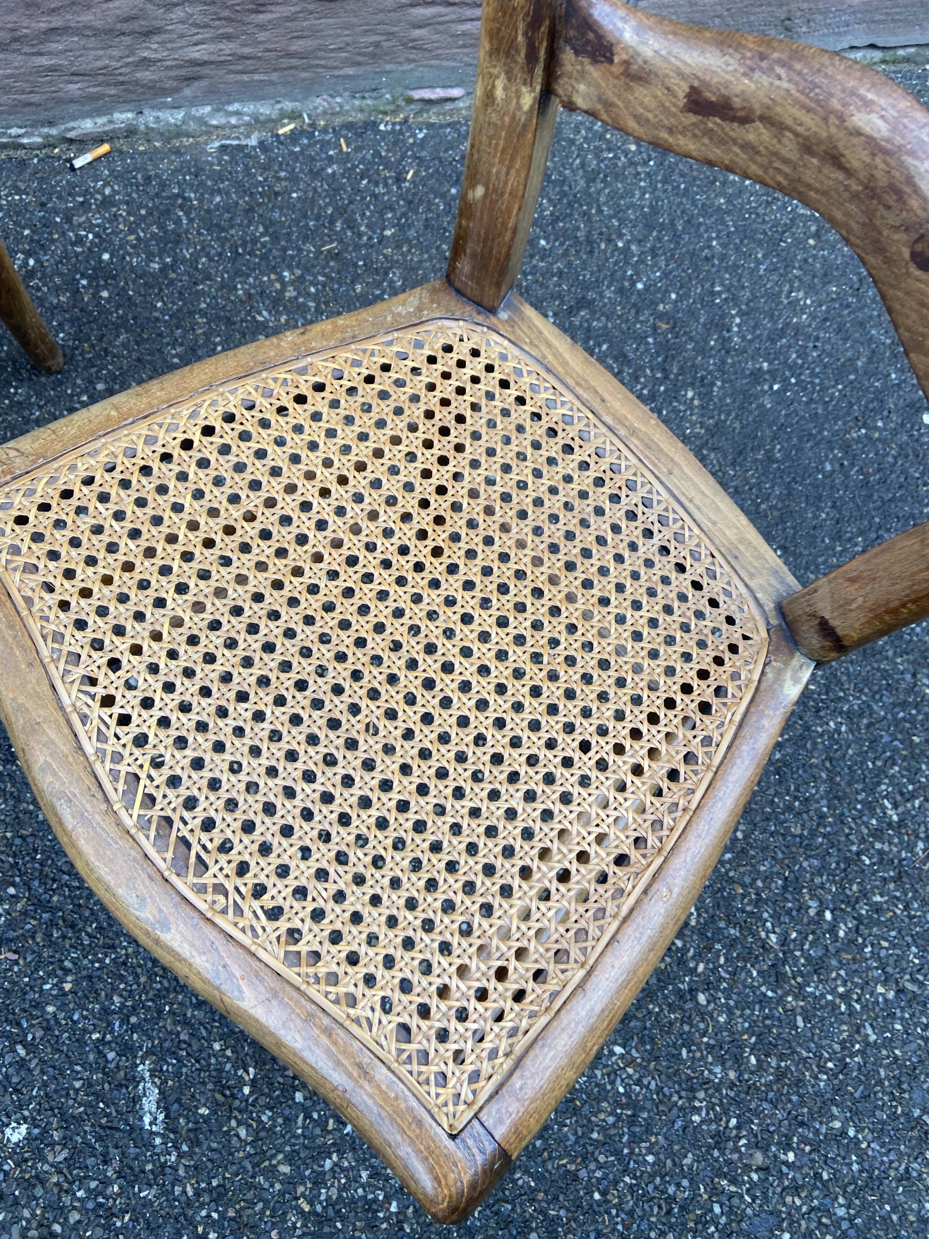 4 rustic Louis Philippe period chairs