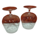 paire de deux grands verres à cognac de dégustation