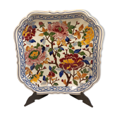 Plat creux modèle pivoine de Gien