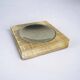 Lucite & rattan ashtray, Christian Dior style, 1970