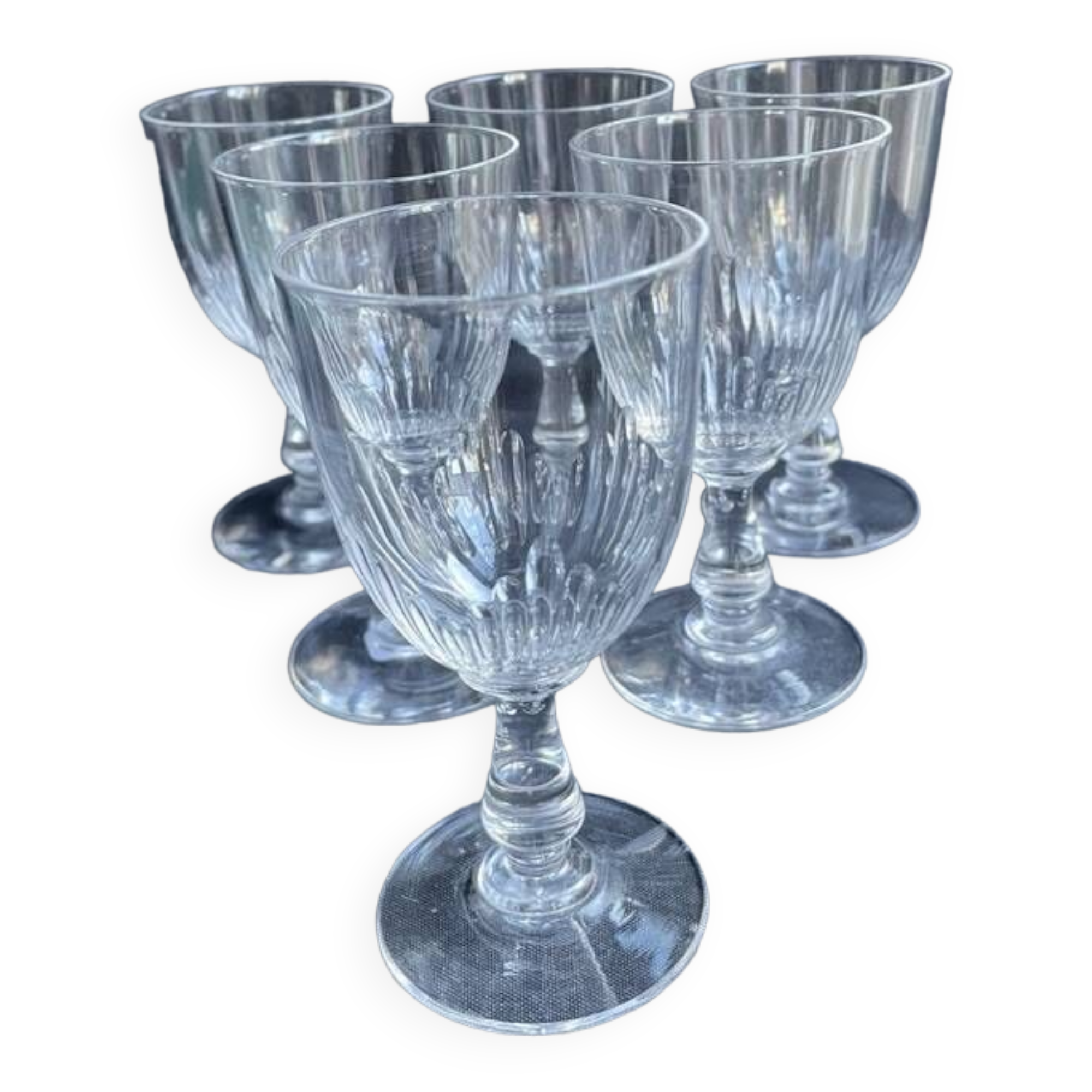 6 baccarat port glasses – art nouveau