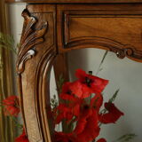 Louis XV style console living room table in walnut