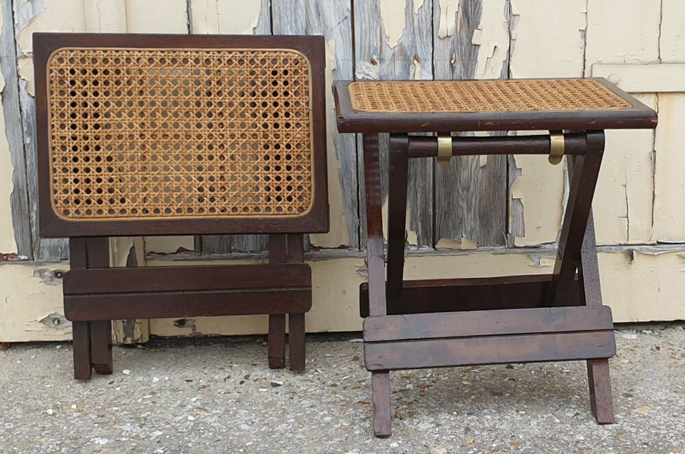 Fold wooden stool, cannes, vintage, 50s / 60s