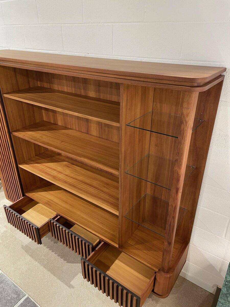 Wooden and Metal Bookcase