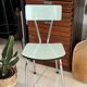 Chaise Formica verte vintage