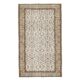 Vintage Turkish Oushak Handmade Wool Cotton White Area Rug 119x202