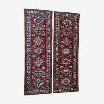 Paire de tapis caucasien kazak ghazni
