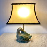Vintage ceramic duck lamp