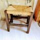 Bedded sitting wooden stool