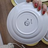 7 vintage l'amandinoise dessert plates