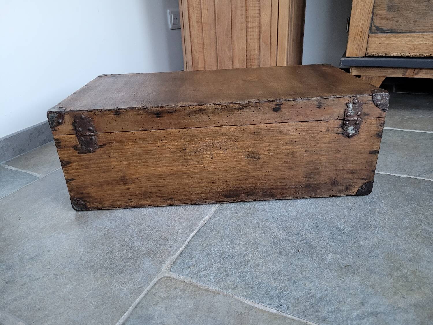 Old wooden trunk