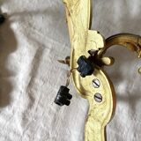 Assorted brass wall lights x4 rocaile style
