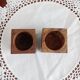 Set of 2 olive wood egg cups