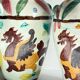 Vases vintage italy motif dragon