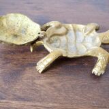 Brass turtle ashtray