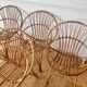 7 vintage rattan armchairs