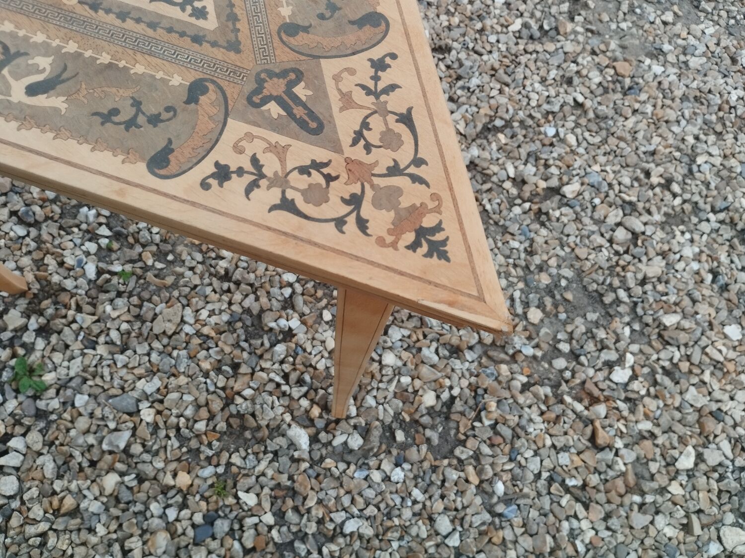 Pair of antique marquetry bedside tables