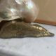 ART DECO SIGNED Snail Night Light - MOTHER-OF-PEARL BRONZE