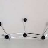 Chrome wall-mounted coat rack