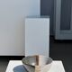 White and glossy brown two-tone ceramic bowl, matt earth