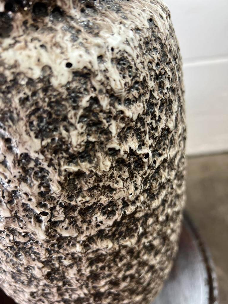 Vintage brown beige ceramic vase