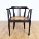 Old chair made of solid wood and caning