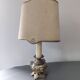 Lampe pied bronze doré style rocaille