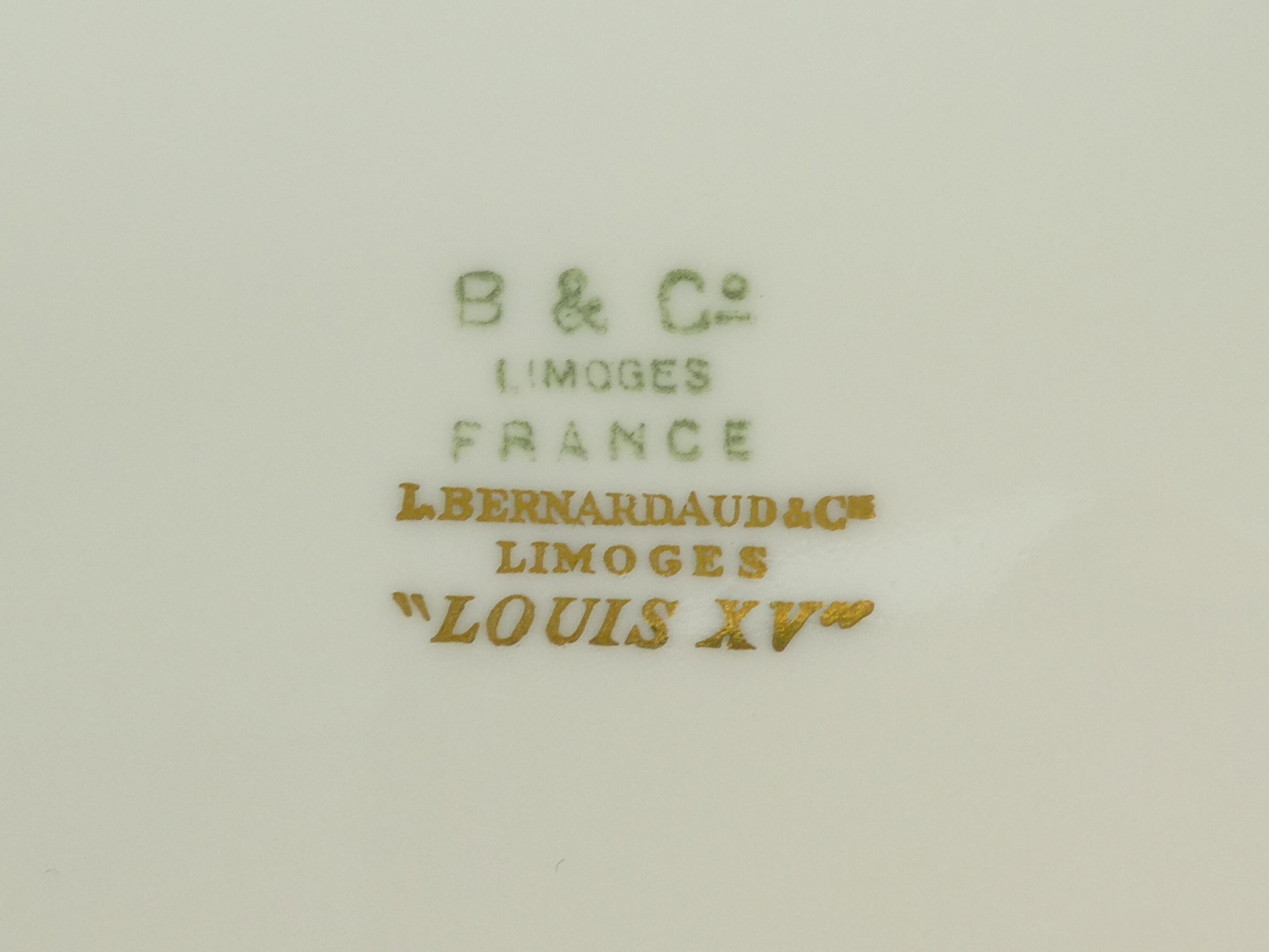 Porcelain pie service from Limoges Bernardaud model louis xv