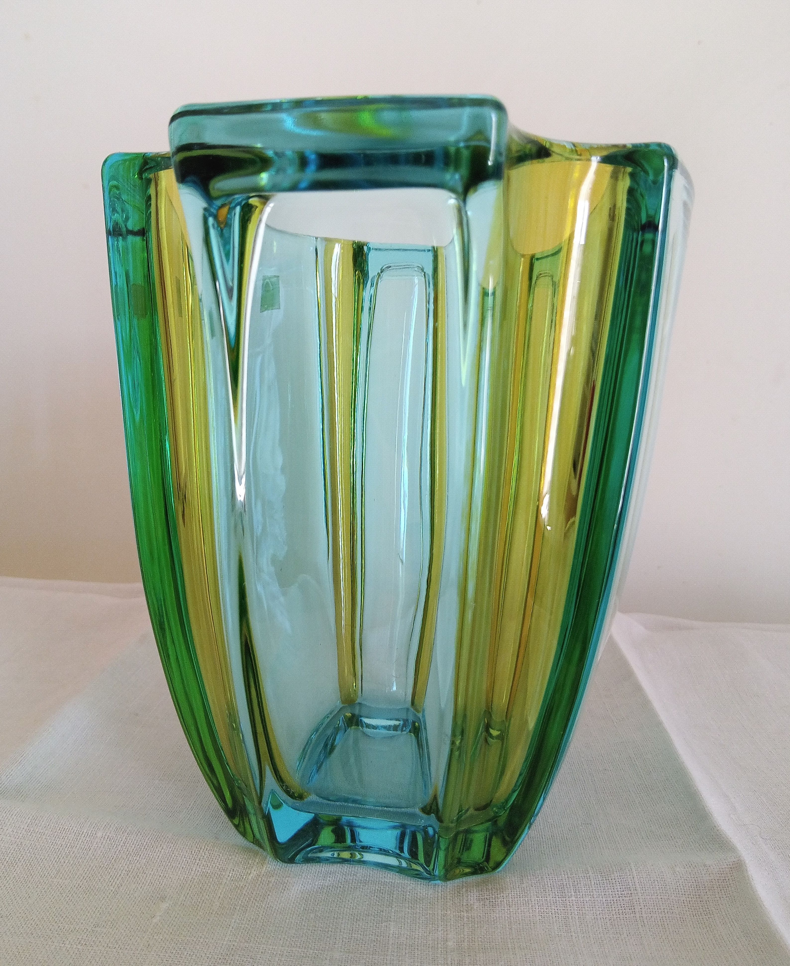 Art Deco glass vase Walther Glass