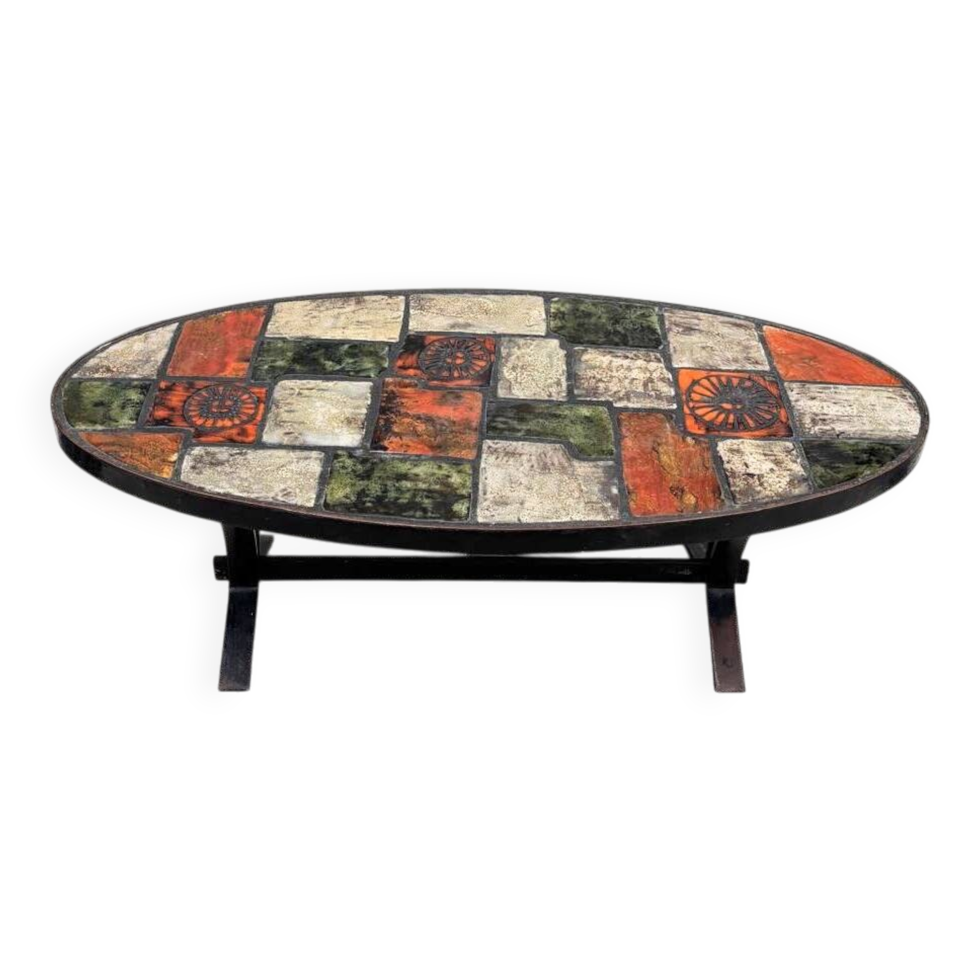 Ceramic and metal coffee table