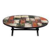 Ceramic and metal coffee table